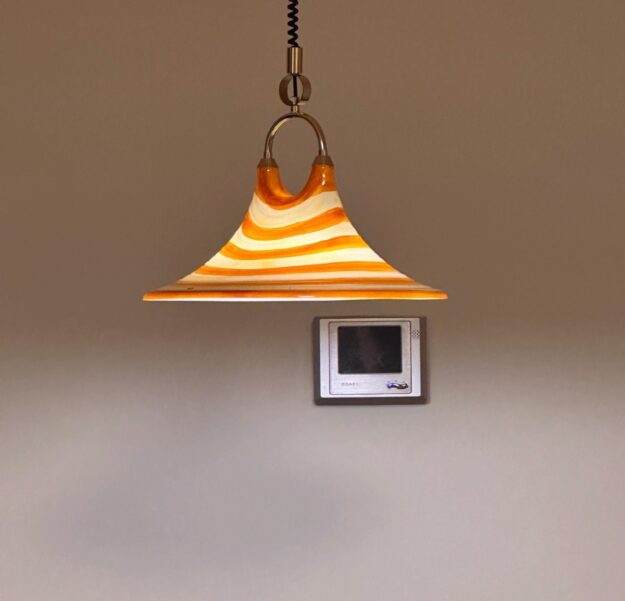 Main view of Creative Adjustable Horn Chandelier u2013 Colorful Painted Art Light for Living Room, Bedroom, or Dining Room