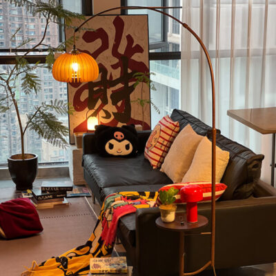 American Retro Pumpkin Storage Floor Lamp